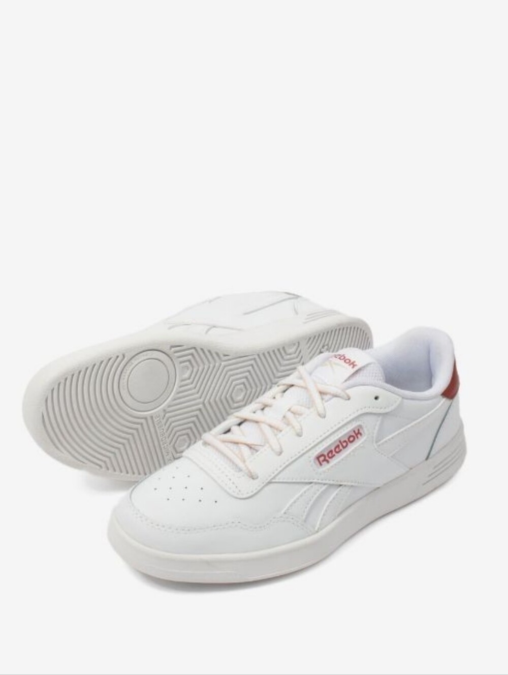 Womens Reebok Court Advance White Sedona Rose LT Sneaker DMX micro bubble, 6